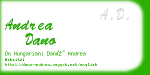 andrea dano business card